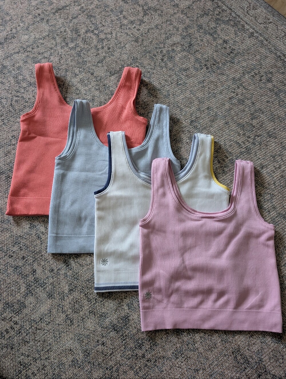 Athleta Girl Rise Above Rib Scoop Tops